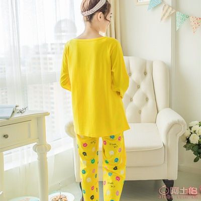 春秋季孕婦純棉長(zhǎng)袖睡衣套裝 舒適與實(shí)用的完美結(jié)合